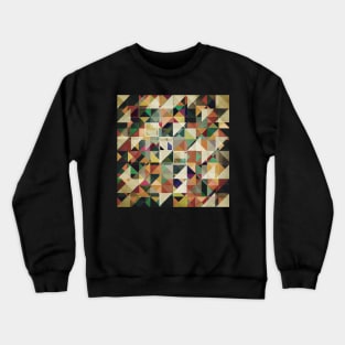 Earth Tones Geometric Pattern Crewneck Sweatshirt